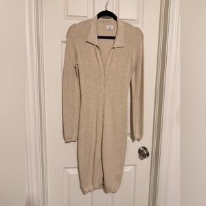Elegant Cream Knit Aritzia Dress